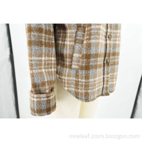 100%polyester tweeds 400 g damskjorta